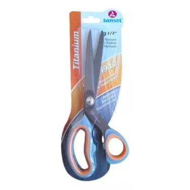 Imagem de Tesoura profissional reforçada alfaiate titanium 9 1/2 24cm - SANSEI