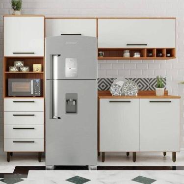 Imagem de Cozinha Compacta 4 Peças 5 Portas 4 Gavetas Evolution Plus Freijó/ Off-White