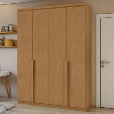 Imagem de Guarda Roupa Casal 4 Portas Alonzo Lopas, Amêndoa Clean