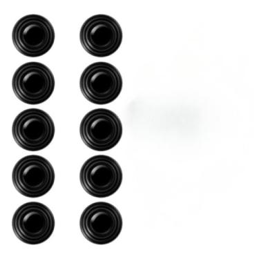 Imagem de BotãO Borracha Anti Impacto Amortecedor Protetor Porta Carro Almofada Silicone Adesivo Portas Carros Antichoque SilêNcio (10 unidade Redondo anticolisão)