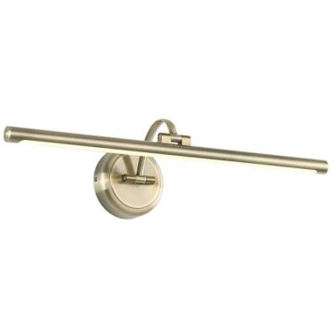 Imagem de Tassuowell Luz de imagem com fio, luz de arte regulável de 61 cm para pinturas, 14W, branco quente 3000K, bronze antigo, moldura giratória para arte de parede, galeria, retrato, alvo de dardos