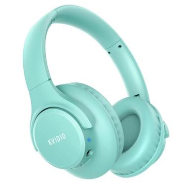 Imagem de Fones de ouvido Bluetooth KVIDIO Over Ear 65 horas de reprodução verde