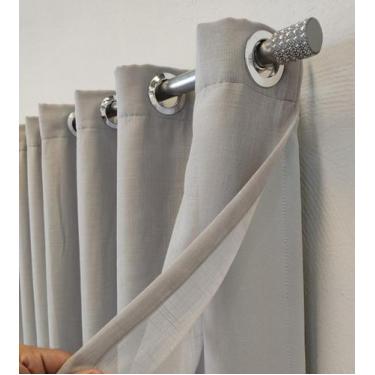 Imagem de Cortina Para Janela/Quarto Voil Linho Com Forro Blackout 2,00x2,40 - S