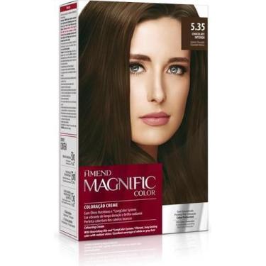 Imagem de Coloração creme magnific color 5.35 chocolate intenso amend