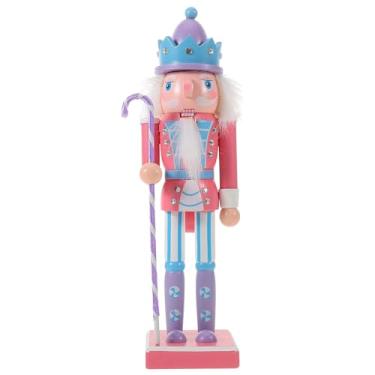 Imagem de BESPORTBLE Decoração de Natal Quebra-Nozes Rosa – Bonecos de Soldado de Madeira Tradicionais de 25 cm Ornamentos para Lembranças de Festa de Natal