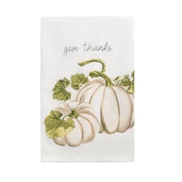 Imagem de Mud Pie Toalha de abóbora branca de Ação de Graças