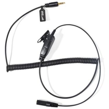 Imagem de HYS RX380 RX180 RX680 Conector de áudio de 3,5 mm para adaptador de fone de ouvido de 1 pino de 2,5 mm para rádios Cobra Microtalk CXT195/CX112/CXT545 | Cabo de extensão e som de interruptor PTT em