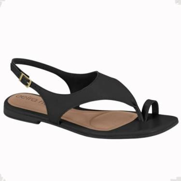 Imagem de Sandália Beira Rio Leve Pratica Dedo Slide Conforto 8560103, 37, Preto