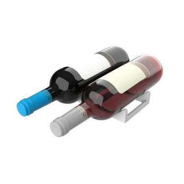 Imagem de Suporte Expositor De Mesa Para 2 Garrafas De Vinho Deitadas - PEKO, 3D