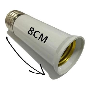 Imagem de 2X Prolongador Extensor Adaptador Soquete Lâmpada E27 - 80Mm