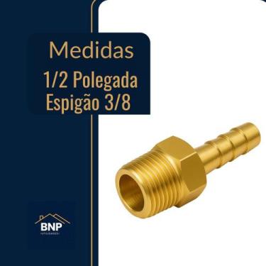 Imagem de Espigão Bico Adaptador 1/2 Macho Gás Encanado Forno Fogão - BNP UTILID