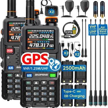 Imagem de Kit de 2 pacotes de rádio amador BAOFENG 5RH PRO 10W GPS APRS