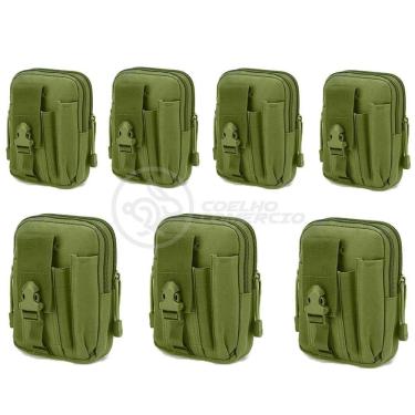 Imagem de Kit 7 Bolsas Verde Militar Kits De Sobrevivência E Atividades De Camping verde