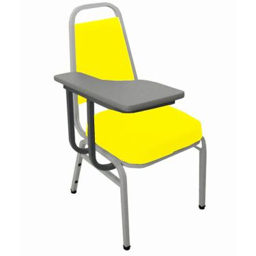 Imagem de Cadeira Universitária Empilhável Linha Hotel Plus Amarelo