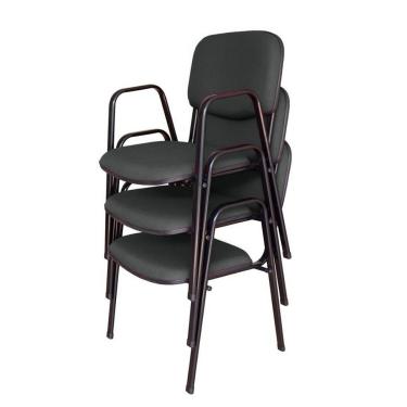 Imagem de 03 Cadeiras para Auditórios Linha Hotel Auditório Marrom