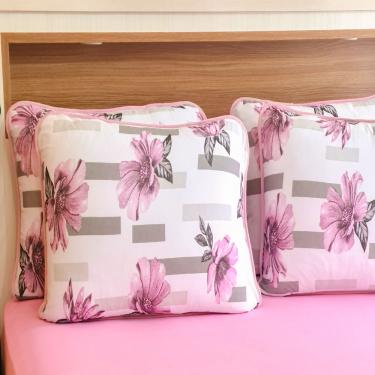 Imagem de Fronha Malha 100% Algodão com Viés Siena Par Linha Trento Camitália 2 peças