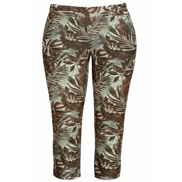 Imagem de Calça Pantacourt Pau a Pique Estampada Marrom