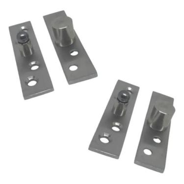 Imagem de Kit 2 Dobradiças Pivot Inox 78x18mm Porta Pivotante Até 60kg - sem mar