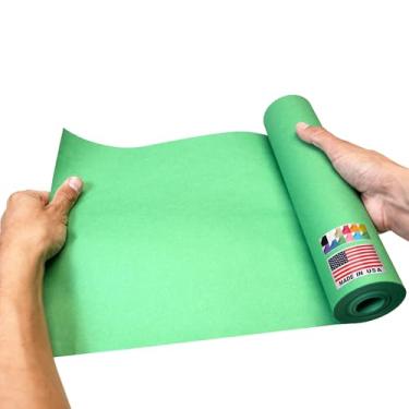 Imagem de Paclord Rolo de papel kraft verde feito nos EUA, 20,4 kg/66 g/m², rolo de papel colorido de qualidade americana para escola, quadro de avisos, artesanato - inodoro, não tóxico, seguro para crianças