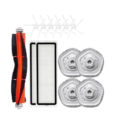 Imagem de Compatible With Dreame Bot W10 / W10 PRO Accessories Robot Vacuum Cleaner HEPA Filter Main Side Brush Mop Cloth Pad Replacement Parts(WHITE)