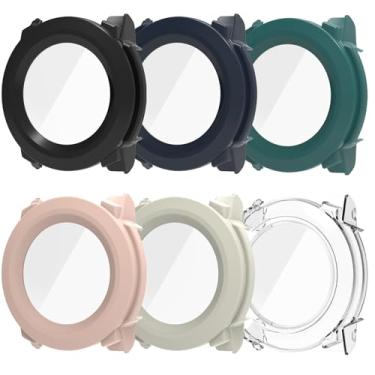 Imagem de Capa protetora de tela compatível com Garmin Instinct 3 pulseira de relógio de 45 mm e 50 mm, cobertura total, amortecedor rígido de policarbonato, ultrafino, resistente a arranhões, protetor de tela