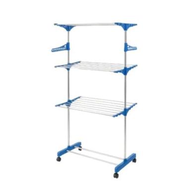 Imagem de Varal de Chão Dobrável Portátil, 3 Andares, Prateleiras para Roupas e Calcinhas