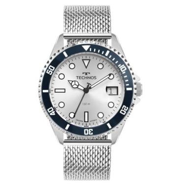Imagem de Relógio Technos 2415Dy/1K Prateado 2415 Grande Aço Mergulho