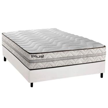 Imagem de Conjunto Box Casal: Colchão Espuma Paropas D33 Pasquale Plus + Base Crc Corano White (138x188)