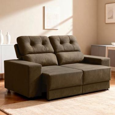 Imagem de Sofá Retrátil e Reclinável 180cm Veludo Oslo - RBF