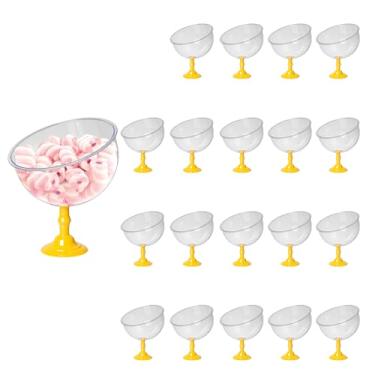Imagem de 20 Baleiros 1,5l Taça Premium Bomboniere Acrílico Elegante (AMARELO)