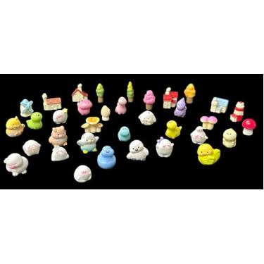 Imagem de Mini ornamentos de resina de animais, conjunto de berloques em miniatura, enfeites pequenos para fazer garrafas, faça você mesmo, aquário, paisagem, artesanato, decoração de jardim, 35 peças