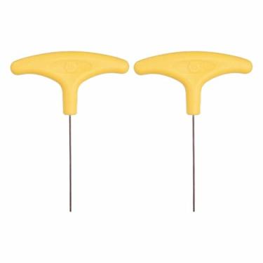 Imagem de HARFINGTON 2 chaves sextavadas com cabo em T de 1,5 mm métrico S2 braço longo amarelo chave em T ponta plana chave hexagonal interna ferramenta de reparo para manutenção de automóveis domésticos