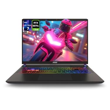 Imagem de MSI Vector 16 HX AI Gaming Laptop, Intel Ultra 7-255HX, 64 GB DDR5 RAM, 4 TB PCIe SSD, 16 polegadas FHD+ (1920 x 1200) 144 Hz, Nvidia G-Force RTX 5070Ti, teclado retroiluminado, W11 Home, cinza cosmo