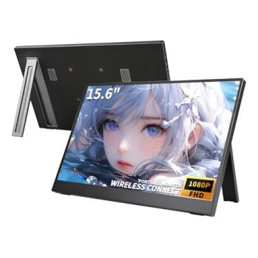 Imagem de Monitor Portatil 15,6'' Full HD 1080P Monitor Portátil Conectado Com USB C Dupla/HDMI, IPS Extensor De Tela para Notebook com VESA e Suporte de proteção Espelhamento Android iOS Windows
