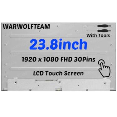 Imagem de WARWOLFTEAM Tela de substituição LM238WF5(SS)(K2) LM238WF5-SSK2 para HP 24-CR0013W 24-CR0014 All in One N43488-001 60.5 cm 60Hz 30Pins 1920 x 1080 FHD Painel de tela LCD (somente para Touch Verisis