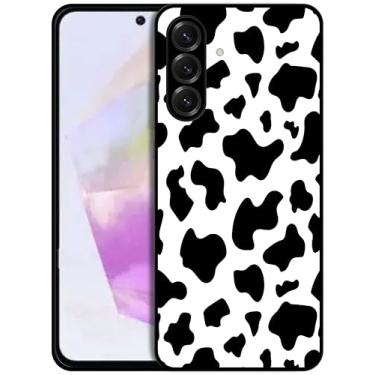Imagem de SM CASES Capa para Samsung Galaxy A36 5G - Capa protetora de borracha TPU à prova de choque com estampa animal de pele de vaca design impresso 2D para Samsung Galaxy A36 5G