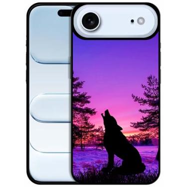 Imagem de SM CASES Capa para iPhone 17 Air - Capa protetora à prova de choque de borracha TPU com design impresso em lobo 2D para iPhone 17 Air