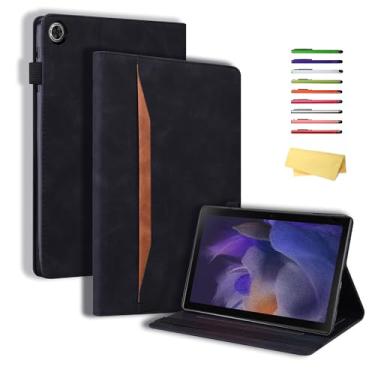 Imagem de UUcovers Capa para tablet Samsung Galaxy Tab A9 Plus/A9+ 2023 de 11 polegadas (SM-X210/X216/X218) com suporte de vários ângulos/porta-lápis/bolsos para cartões, capa carteira de couro PU e TPU em