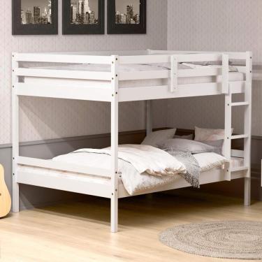 Imagem de Beliche Casal Casal Dreams Madeira Maciça Branco Megamobilia