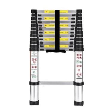 Imagem de Escada Telescópica Extensiva Inox - 13 Degraus - 3,8 Metros - ETI380 -