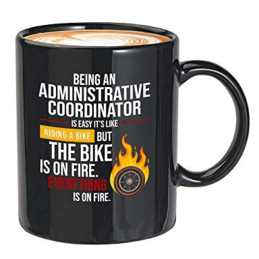 Imagem de Caneca de café Administrator - Presentes para Administrador Escolar Banco de Dados Engenheiro de Rede Sysadmin Caneca - Definição de Suporte Técnico - Being Administrator is Easy It Is Like Riding a