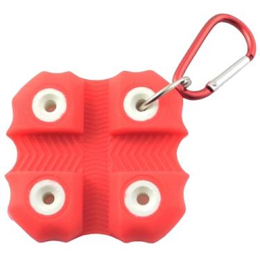 Imagem de TAODAN Square Arrow Retriever Red Dual Groove Design montado no canto moldura cilíndrica de silicone ferramenta de remoção de alvo para prática de tiro com arco