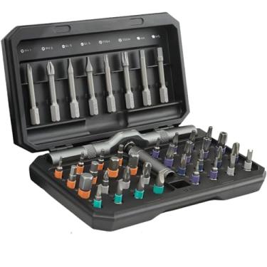 Imagem de Conjunto de chaves de fenda magnética 42 em 1, conjunto de chaves de fenda compacto, conjunto de chaves de fenda catraca DIY, adequado para reparar computadores, óculos, bicicletas, campainhas e