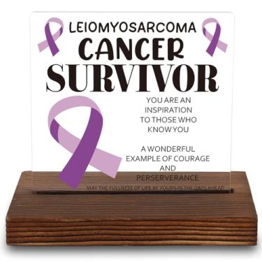 Imagem de Presente de sobrevivente de câncer de leiomiossarcoma - placa acrílica para sobreviventes de câncer, um tributo à bravura e resiliência, LYY46