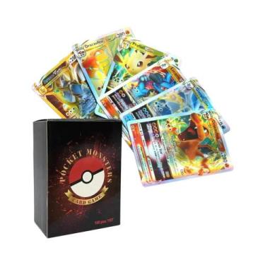 Imagem de Cartas De Jogo Pokémon GX V Mega Brilhantes Para Crianças 100PCS Brinq