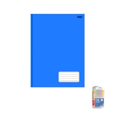 Imagem de Kit Caderno Brochurão 1 Matéria Capa Dura 96 Folhas + Caneta Point 88 Fineliner 0.4mm + Marca Texto Lumini Pastel Estojo com 06 Cores