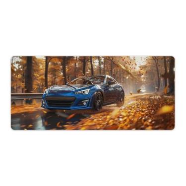 Imagem de HouLaiZhe JDM Tapete de mouse grande para jogos JDM carro BRZ esportes folhas caídas tapete de mesa base de borracha antiderrapante acessórios de computador laptop suprimentos bloco de escrita para