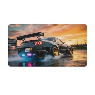 Imagem de HouLaiZhe Modificado JDM R35 Drift Car Gaming Mouse Pads JDM Car Desk Pads Grandes Mousepads para Desktop Keyboard Computer Mat40X75cm