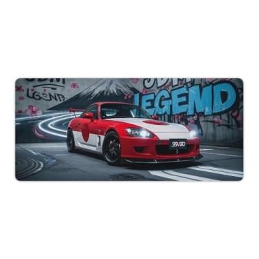 Imagem de HouLaiZhe S2000 Graffiti Mount Fuji JDM Car Gaming Mouse Pads JDM Car Desk Pads Grandes Mousepads para Desktop Keyboard Computer Mat40x90cm