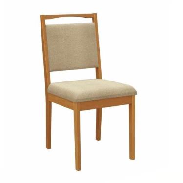 Imagem de Conjunto Sala De Jantar Lina Em Madeira Maciça 6 Cadeiras Boucle Bege 